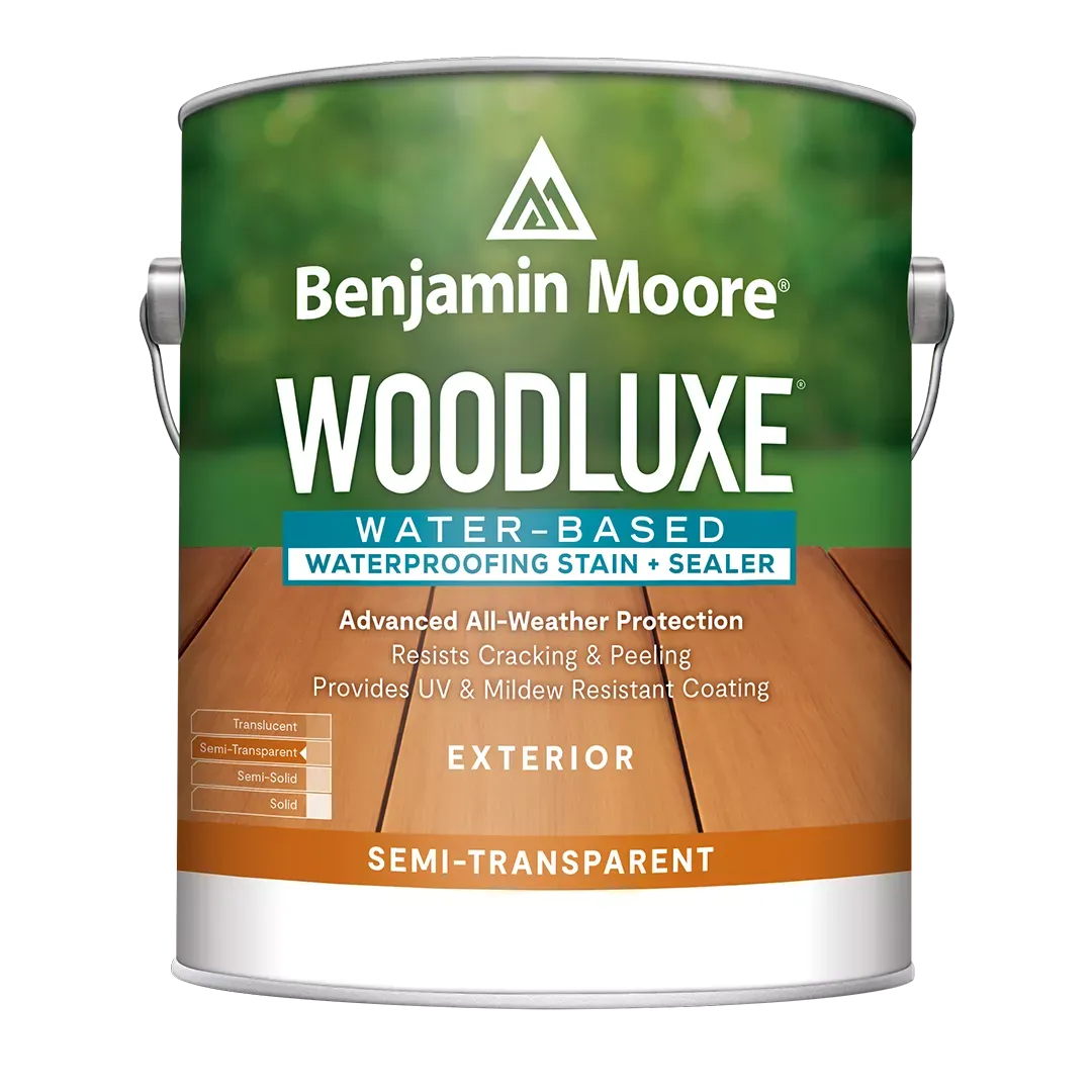 JERRY'S PAINT & WLP CENTER INC The ultimate protection for outdoor beauty. An innovative line of water-based exterior stains, Woodluxe sets your staining projects up for success. Most wood grain pattern shows through. Easy to apply and recoat. Advanced all-weather protection. Available in 75 colorsboom